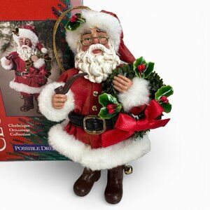 Possible Dreams Clothtique Santa Ornament Friends Forever Christmas w/ Box 1993